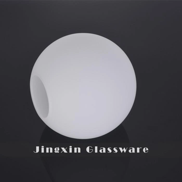 Frosted White Mouth Blown Glass Ball Lamp Shade