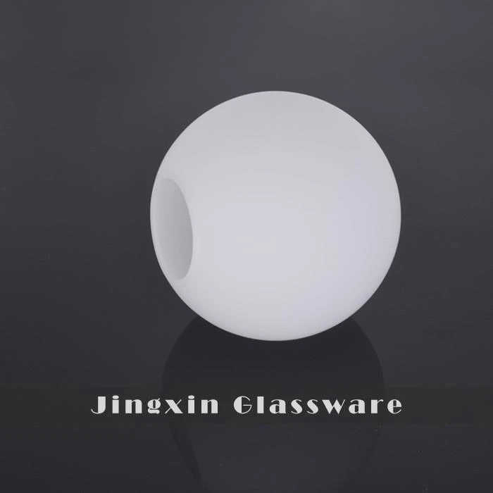 Frosted White Mouth Blown Glass Ball Lamp Shade
